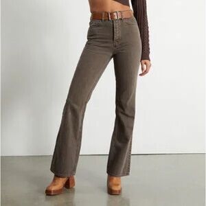 Pacsun Brown High Waisted Bootcut Jeans